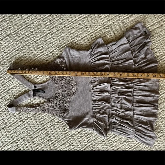 GUESS Sequin Ruffle Racerback Tank - S - Picture 7 of 9